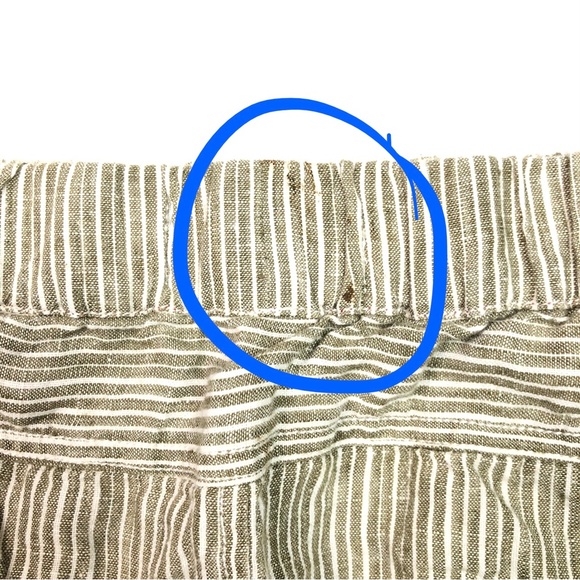 Anthropologie 100% Linen Loose Fit Striped Pants Women’s Size Medium - Picture 6 of 7